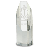 Clear Octagon Slant-Top Crystal Tower | Crystal Award